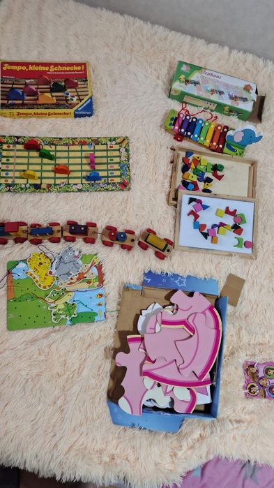 Шнуровка шнурівка дерев'яні іграшки пазл ксилофон потяг кубики