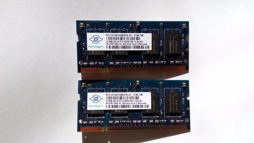 Оперативная память DDR2 512MB 667Mhz 2 планки