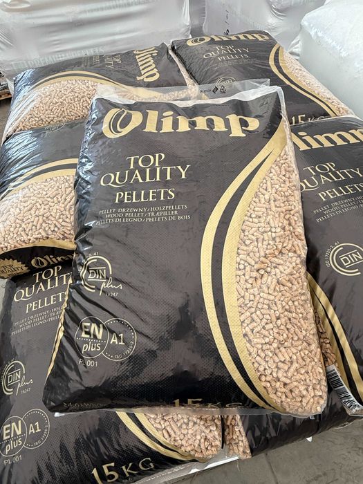 Pellet drzewny OLIMP Stelmet 15kg | paleta 975kg | A1 ENplus | 6mm