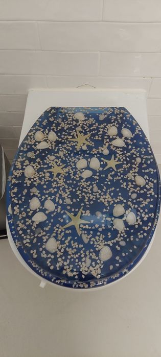 Tampo de sanito c conchas e estrelas embutidos