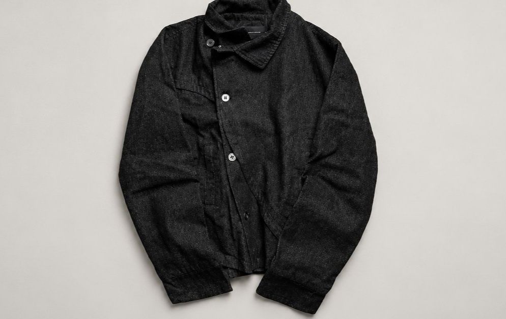 Asymmetric Raw Denim Jacket
