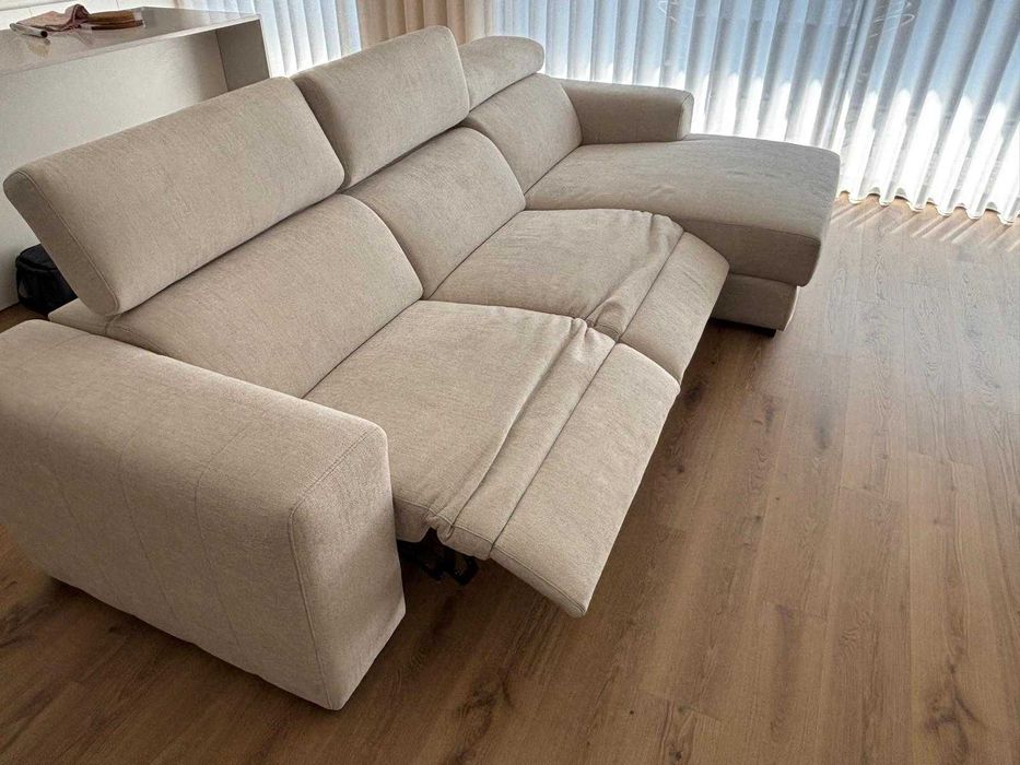 Sofá com Duplo Relax + Chaise Longue Quase Novo