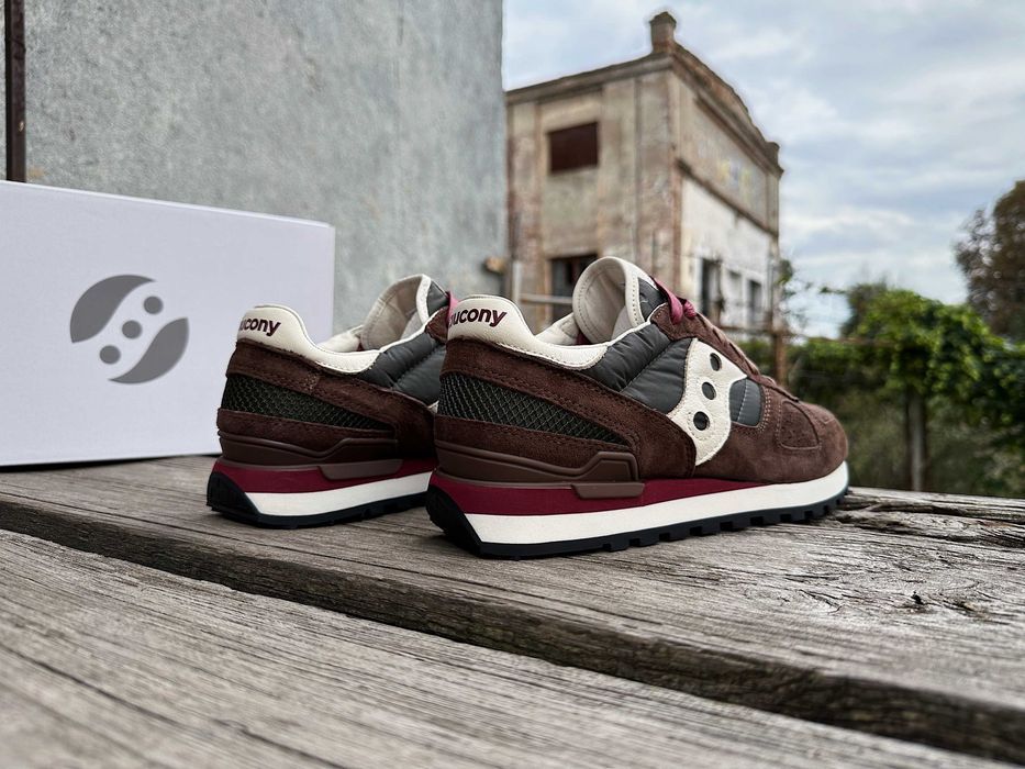 Мужские кроссовки Saucony Shadow Original 70780-3s коричневые Оригинал