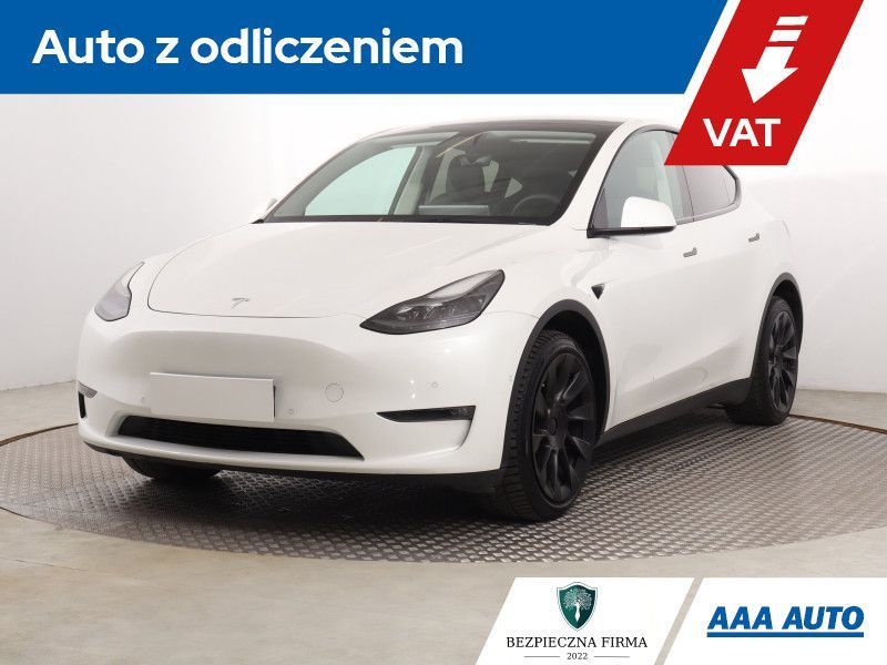 Tesla Y Long Range AWD 75kWh, SoH 92%, Automat, VAT 23%, Skóra, Navi,
