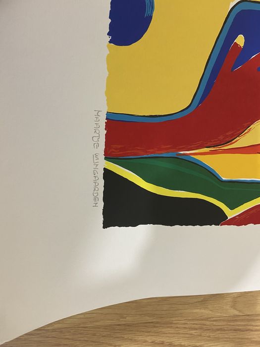 Grande serigrafia assinada à mão por Maartje Wijngaarden.