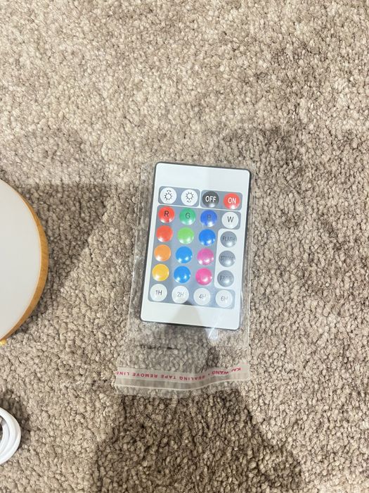 Lâmpada de cabeceira tátil com controlo remoto e luz noturna LED