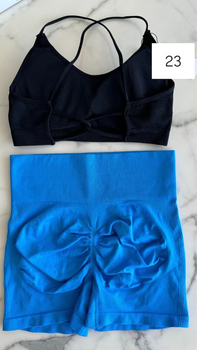 Conjuntos desporto ginásio activewear calção e top