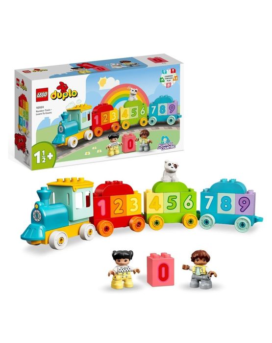 Zestaw klocków lego DUPLO Pociąg parowy i kolejka  dwa zestawy razem