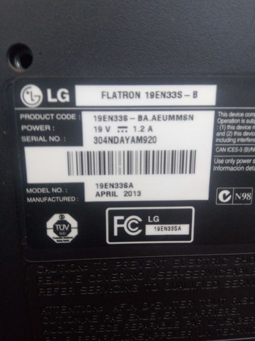 Monitor LG 19EN33S-B432745590974720004