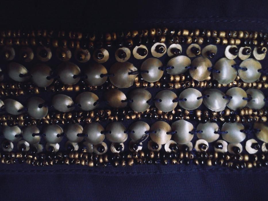 Granatowa sukienka Stradivarius styl grecki