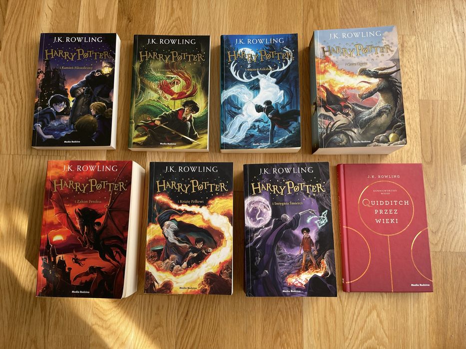 Kolekcja Harry Potter 1-7 (Komplet) + Quidditch przez wieki | Stan BDB