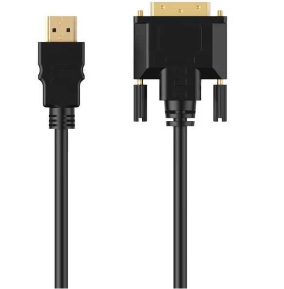Kabel-Przejściówka DVI - HDMI / HDMI - DVI 1,5m (Adapter / Konwerter)