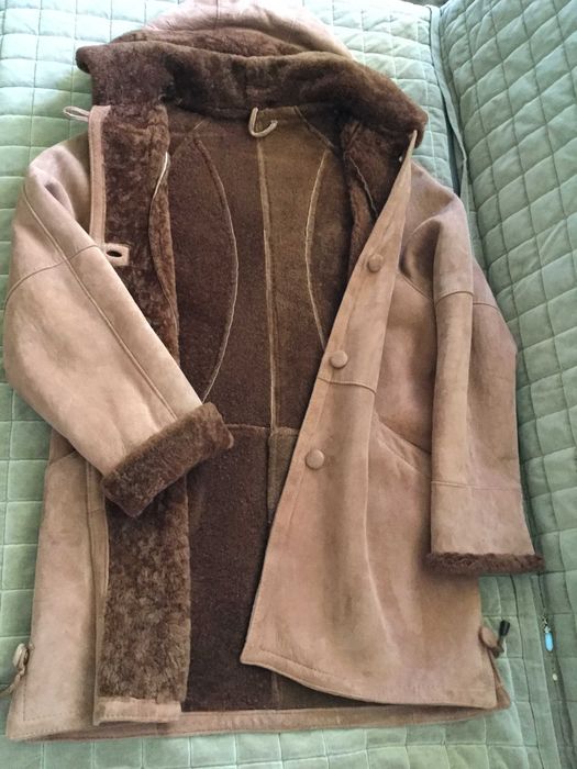 Kożuch Damski Brązowy rozmiar L