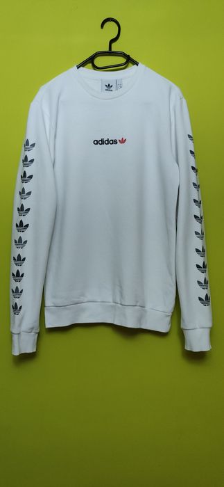 Bluza Adidas Originals blanc Trefoil noir  Zip orginalna z logami
