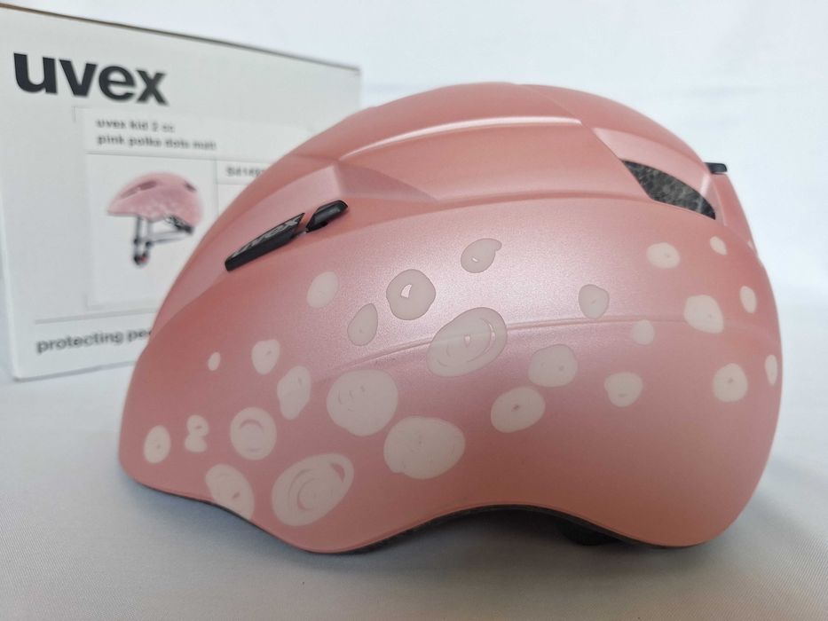 Kask rowerowy dziecięcy Uvex Kid 2 CC Pink Polka Dots XS/S 46-52cm