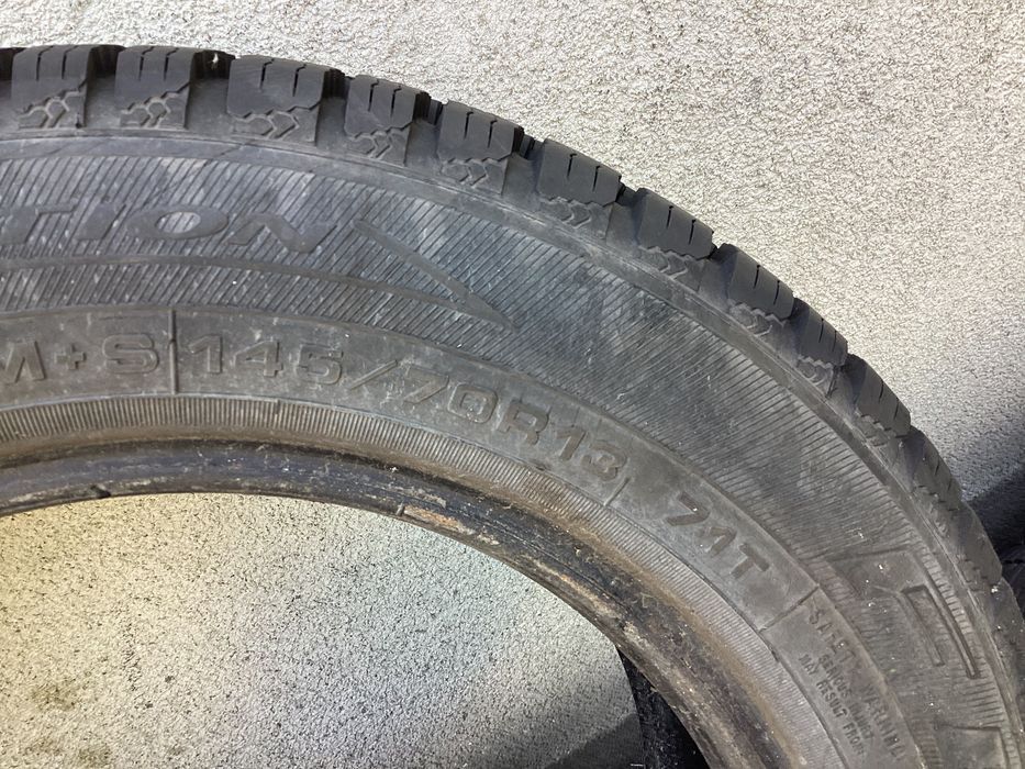 DĘBICA 145/70r13 2szt opony zimowe zima bieżnik 6.4mm 2019r