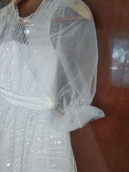 Святкова,нарядна,біла сукня,плаття р.122-128; нарядное платье 5-6лет