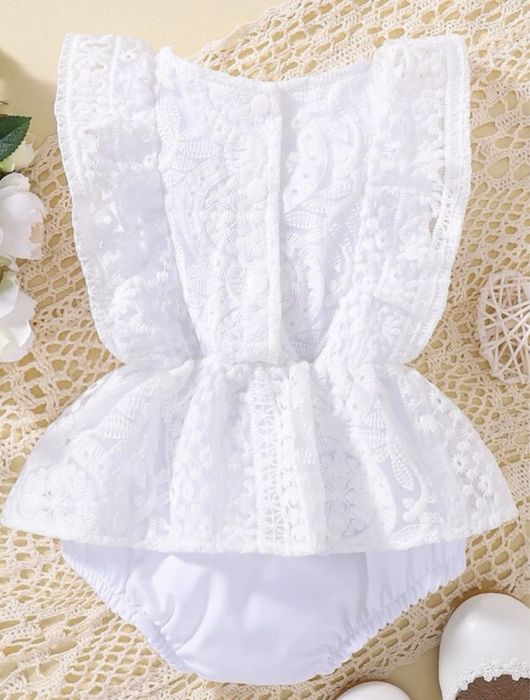 Body floral rendado bebé 9-12 meses 80 NOVO