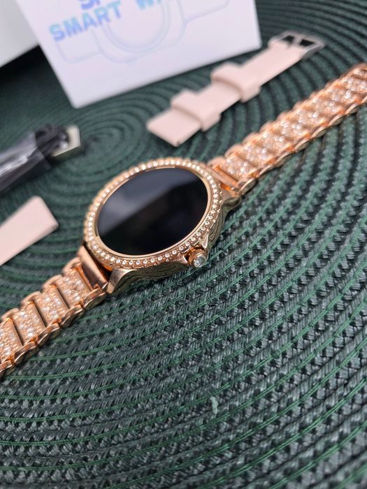 Złoty Smartwatch Damski LIGE 8gen Połączenia Bluetooth 2 paski NOWY