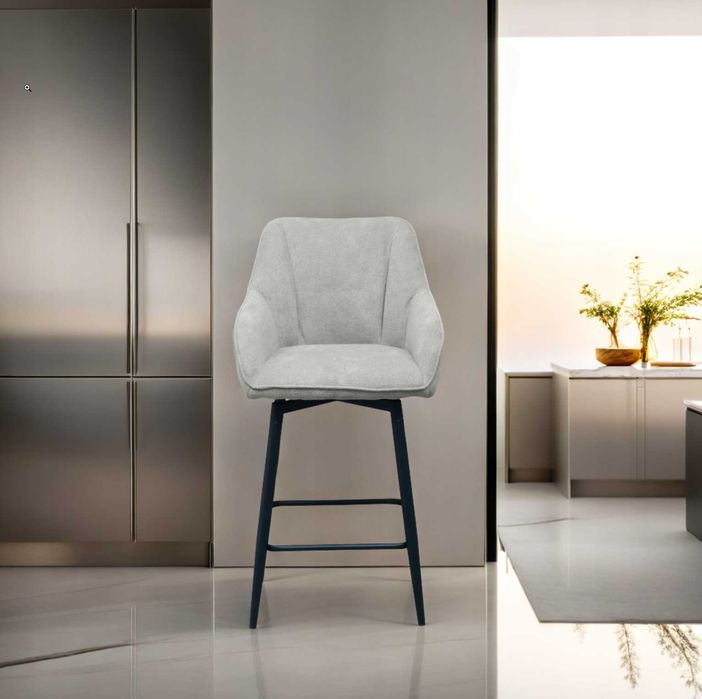 hoker obrotowy szary czarne nogi