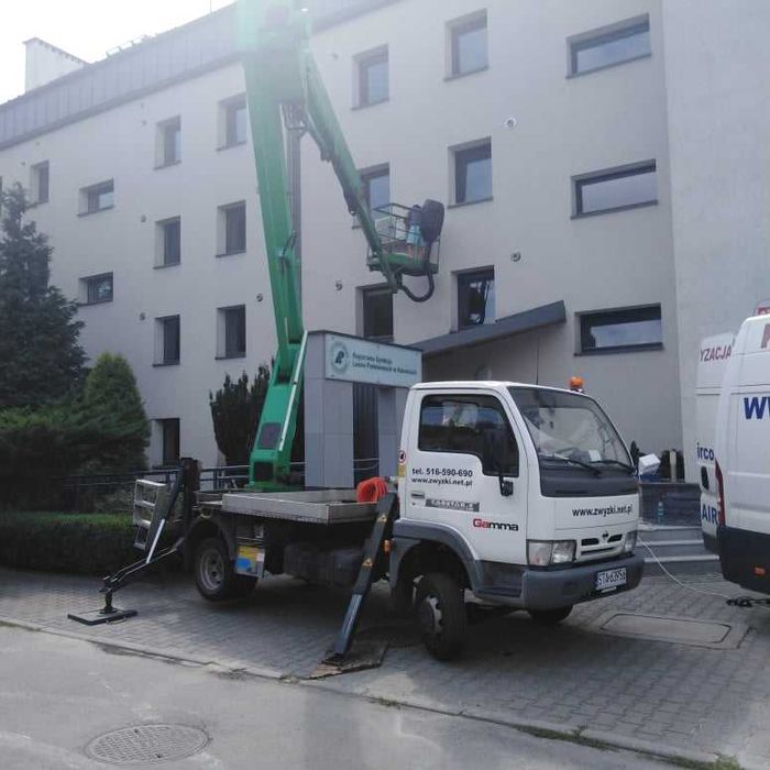 Zwyżka Sosnowiec wynajem zwyżki podnośnik koszowy 45m