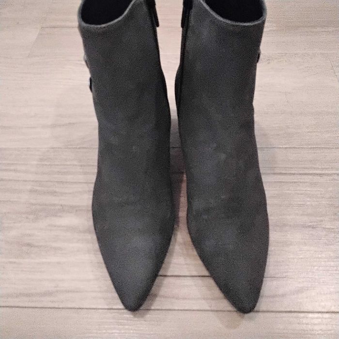 Botins Sofia Costa, camurça cinza, 39