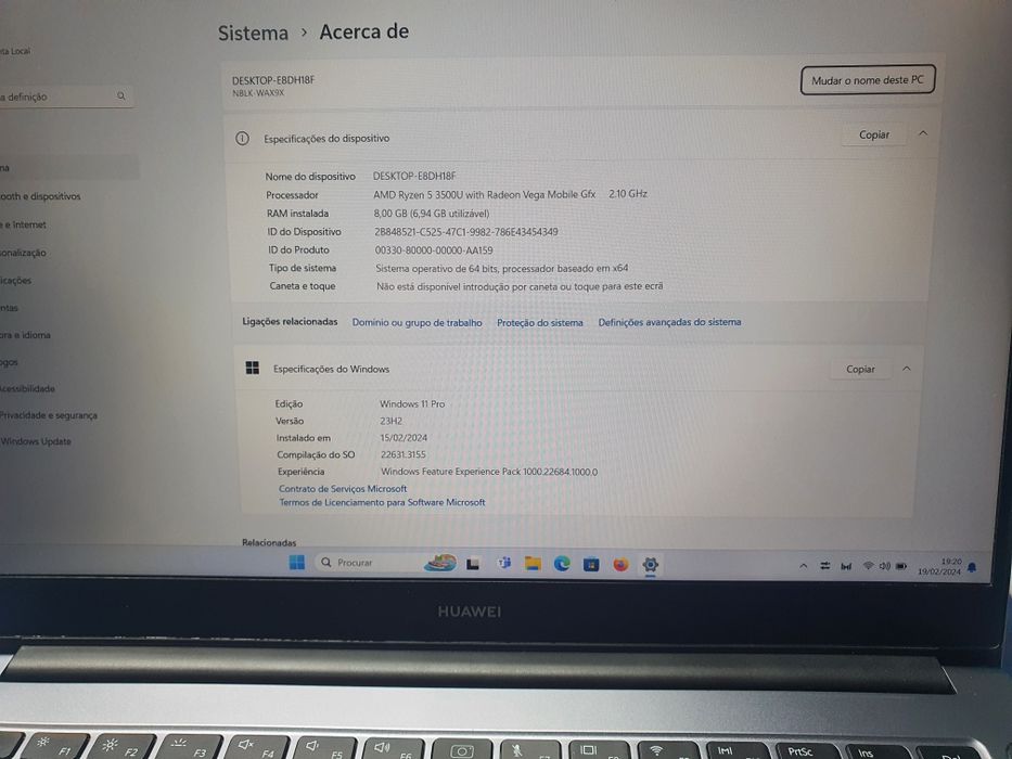 Huawei Matebook d14 Ryzen 5