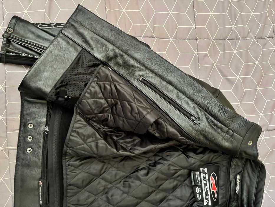 Casaco de Couro Alpinestars Original - Tamanho EUR 50 (M/L) - Com Proteções - Como Nova