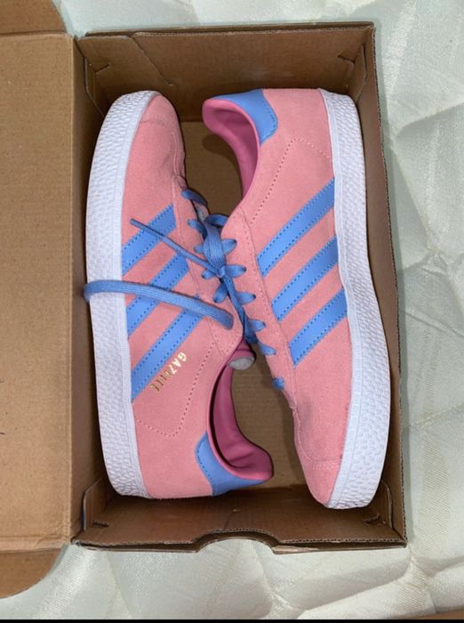 Gazelle rosa e lilás, apenas usadas uma vez, tamanho 37,5