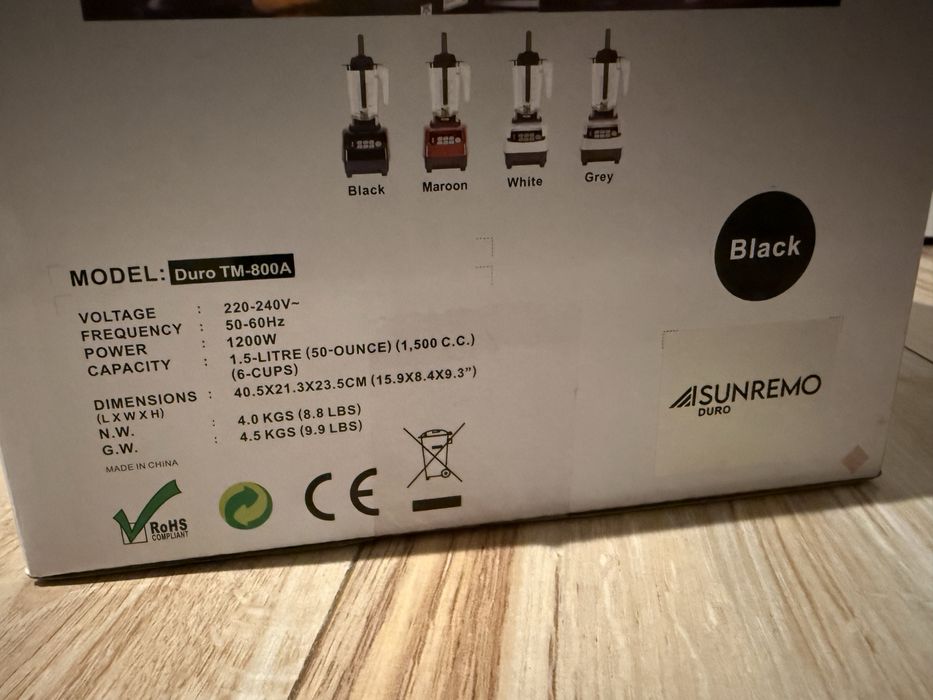 Sunremo Duro TM-800A super blender
