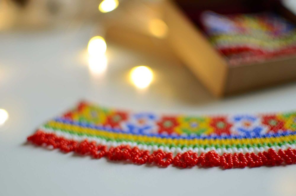 Силянка - прикраса з бісеру; Sylianka Naszyjnik Koraliki