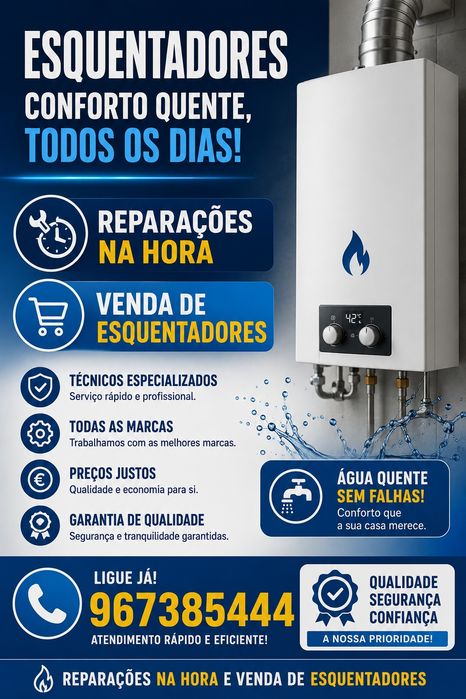 Reparações de esquentadores na hora