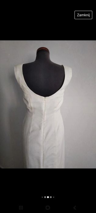 Suknia ślubna handmade unikat, wełna, jedwab, bawełna