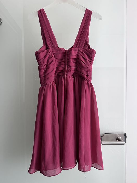 Malinowa sukienka H&M, r. 38