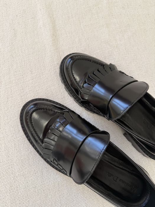 Damskie skórzane mokasyny Massimo Dutti