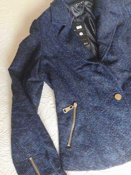 Blazer azul mulher