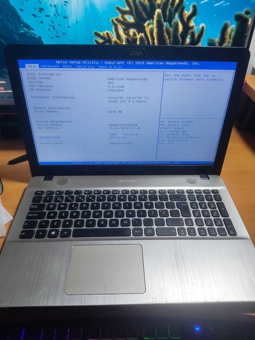 Portatil Asus A541U i7-6500 8GB ram c/ssd Excelente Estado