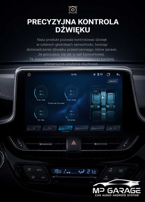 Toyota CH-R Radio Nawigacja Android 14 LTE CarPlay AndroidAuto Montaż Gwarancja PL