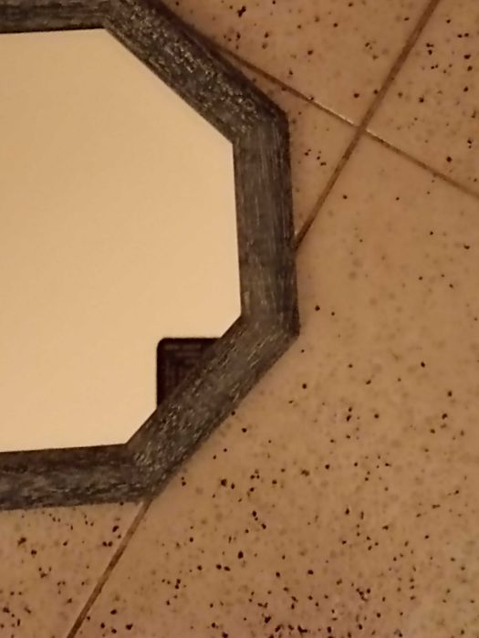 Espelho decorativo caixilho em madeira em azul