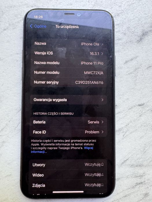 Iphone 11 pro dzialajacy 256gb