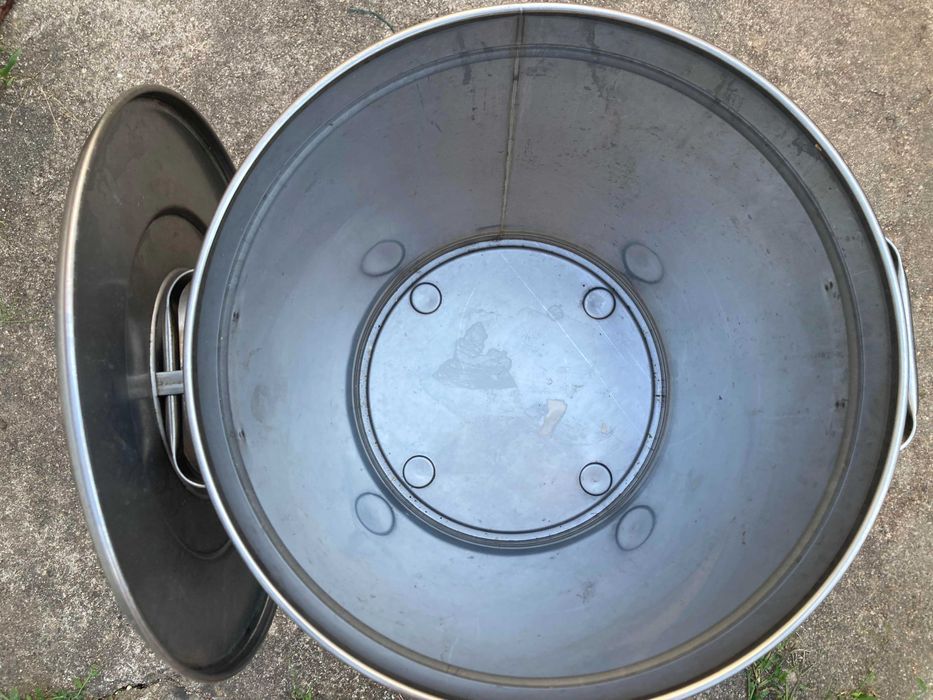 Bancada para Lixo Orgânico c/ Balde 100lt Incluído INOX 100x75x85cm