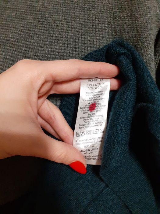 Sukienka zielona z wełną seasalt cornval 36