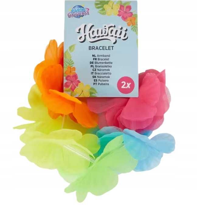 Bransoletki hawajskie na rękę 2szt wieczór panieński urodziny karnawał
