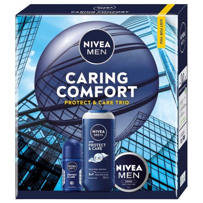 ZESTAW NIVEA MEN Caring Comfort Żel Antyperspirant Krem PREZENT ! ! !
