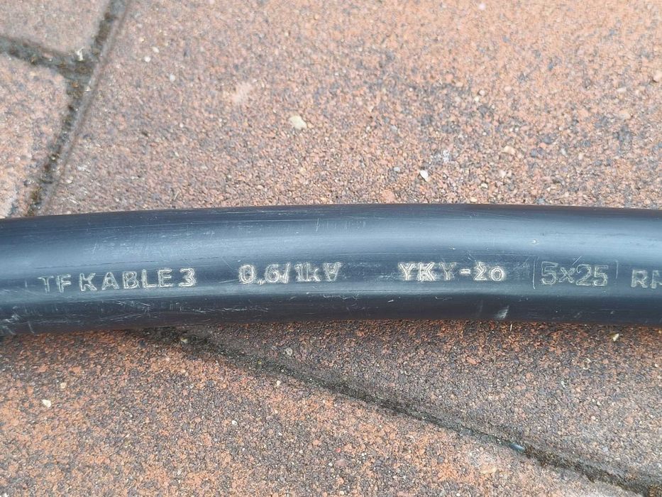 Kabel, przewód YKY-żo 5x25 miedziany 20m