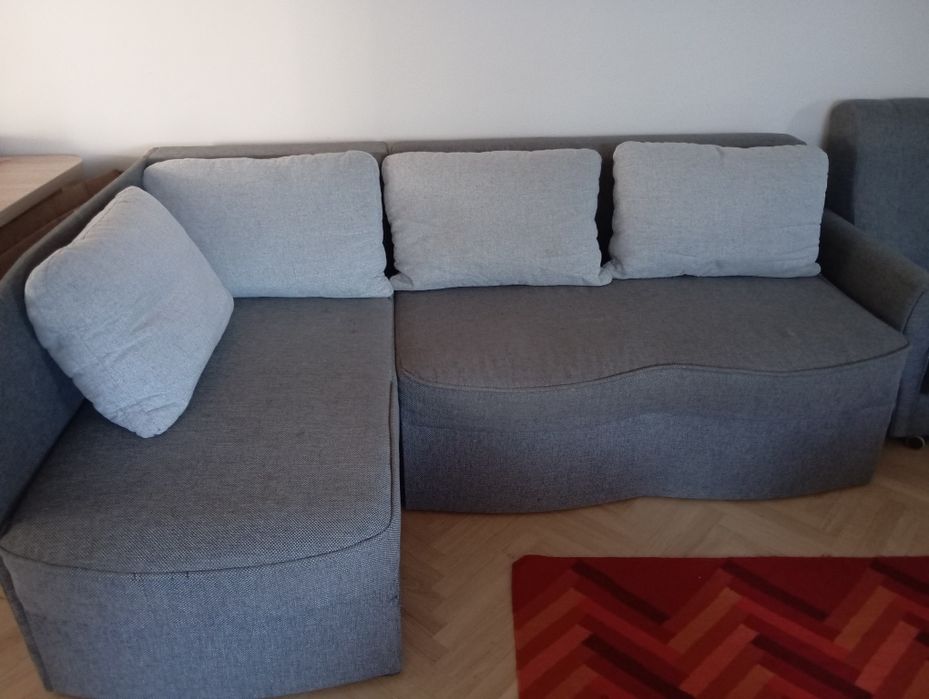 Narożnik z funkcją spania i 2 fotele
