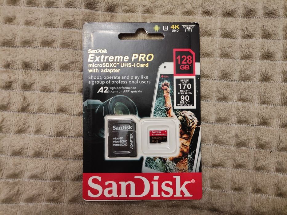 Карти пам'яті Micro SD Sandisk Extreme Pro 128, 256 gb