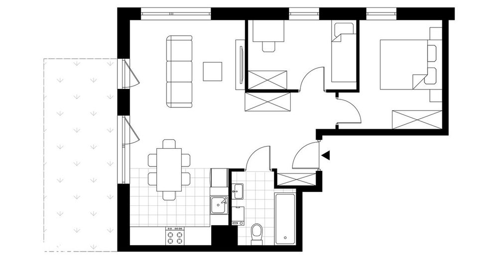 3-pokojowe mieszkanie 56 m² + ogródek - Widok 4