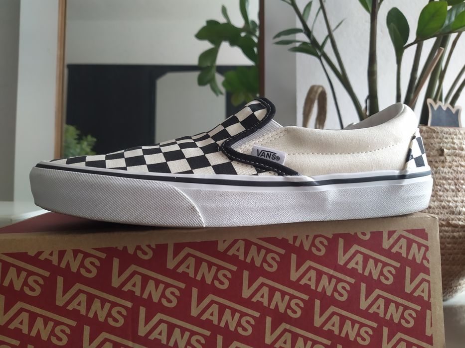 Vans Slip On quadrados pretos e brancos