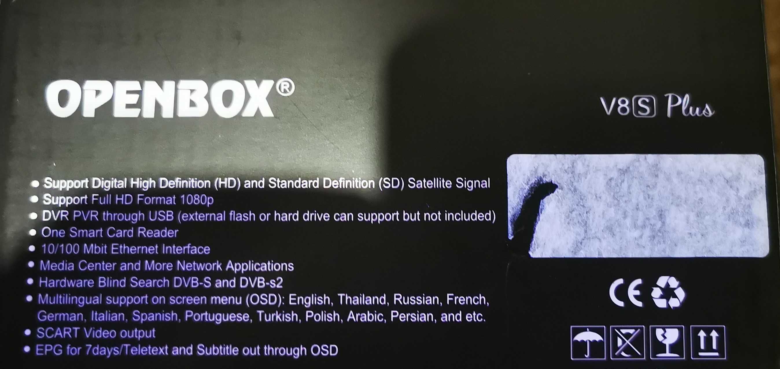 RECEPTOR DIGITAL SATELITE OPENBOX V8S Plus ORIGINAL- PVR HD TV usb WIFI  incluido
